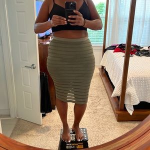 See through skirt at the bottom